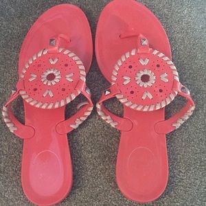 peach and gold jack rogers sandals